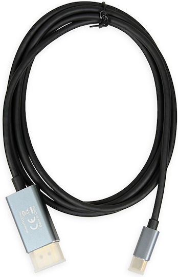 iBox Video Cable USB-C male - DisplayPort Μαύρο 1.8m ITVCDP4K