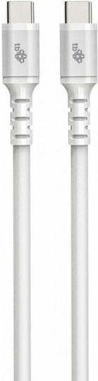 Tb Energy USB 2.0 Cable USB-C male - USB-C 100W Λευκό 1m AKTBXKUCC2SI10W