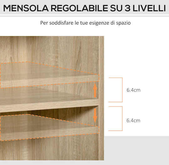 Cabinet de Birou cu Roți & Sertare Stejar 80x40x72cm