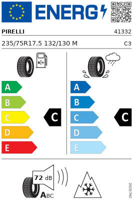 Pirelli Pro Fuel Drive 235/75R17.5 132M 3PMSF 4 Εποχών Λάστιχο Φορτηγού