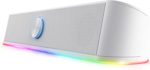 Trust GXT 619 Thorne RGB Illuminated Soundbar Ηχεία Υπολογιστή 2.0 με Ισχύ 12W σε Λευκό Χρώμα
