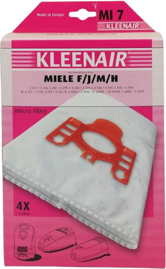 Kleenair MI7 Vacuum Cleaner Bags 4pcs Compatible with Miele / Hoover Vacuum Cleaners