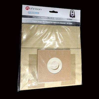 Rohnson H117BAG/R1560 Vacuum Cleaner Bags 5pcs Compatible with Rohnson Vacuum Cleaners