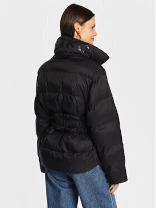 Iva Women's Short Puffer Jacket for Winter Black.
