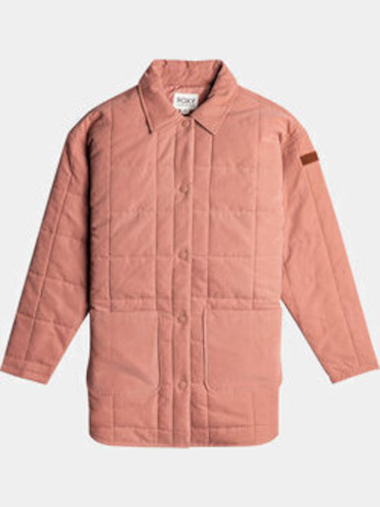 Kurz Damen Puffer Jacke Orange