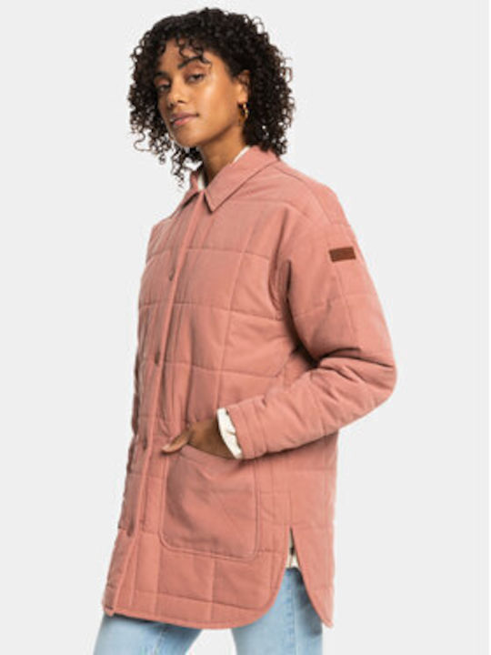 Kurz Damen Puffer Jacke Orange