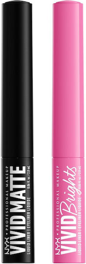 NYX Professional Makeup Fa. La. La. La. Land. Vivid Liner Duo Holiday Pen Eye Liner Vivid Matte Liquid Liner 2ml & Vivid Brights Liquid Liner 2ml 2ml