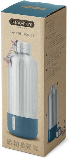 Black+Blum Stainless Steel Kids Water Bottle Thermos Silver 850ml