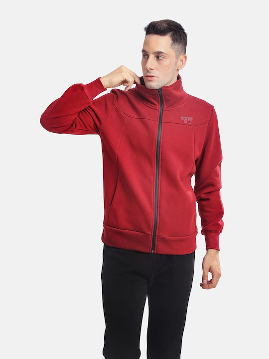 Paco & Co Men's Sweatshirt Jacket Bordeaux