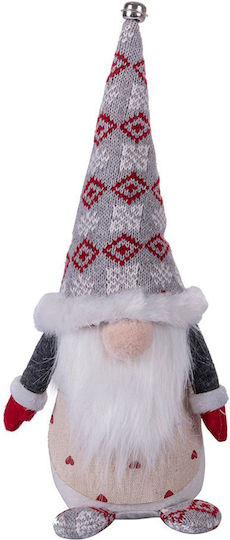 Christmas Fabric Figure Dwarf White Height 33cm