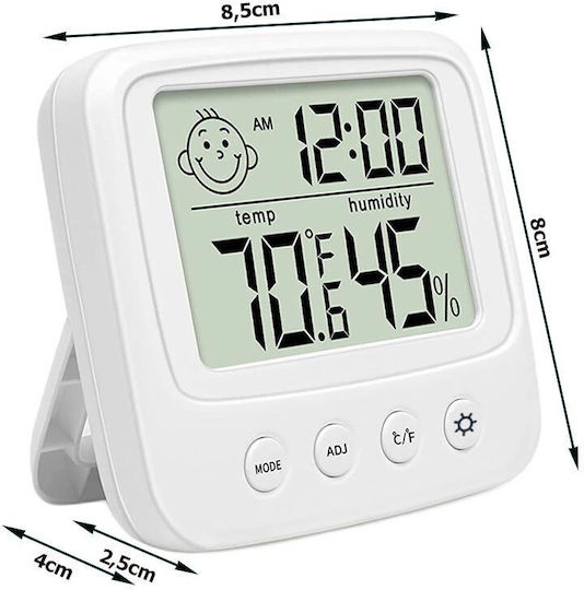 Ceas De Masă Digital Lcd Alb AT00001563