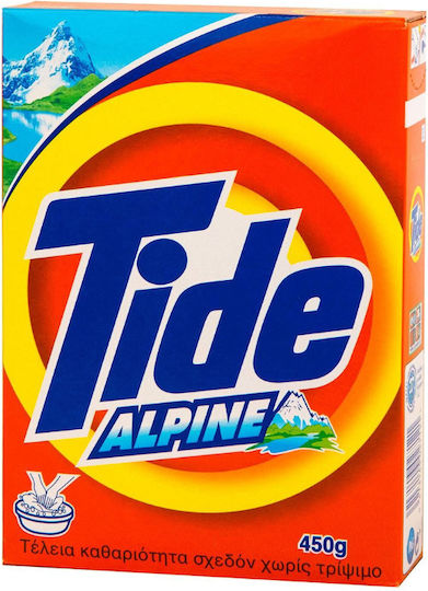 Tide Απορρυπαντικό Ρούχων σε Σκόνη για Πλύσιμο στο Χέρι με Άρωμα Alpine 0.45kg (3 Μεζούρες)