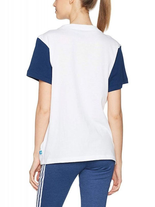 Adidas Boyfriend Trefoil Tee Damen Sportlich T-shirt Weiß