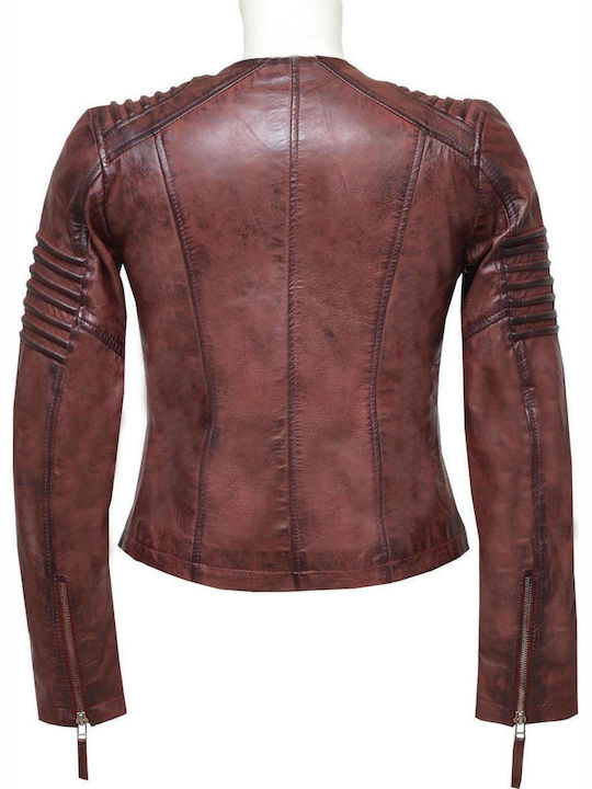 Κωδικοσ Γυναικείο Biker Jacket Μπορντό