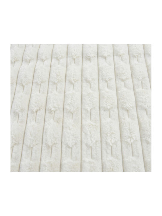 Liolios Home Boggi Blanket Furry Queen 220x240cm. White