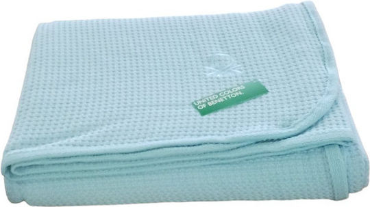 Benetton Pe.b 004 Pătură Piqué Simplă 160x240 cm Albastru Deschis