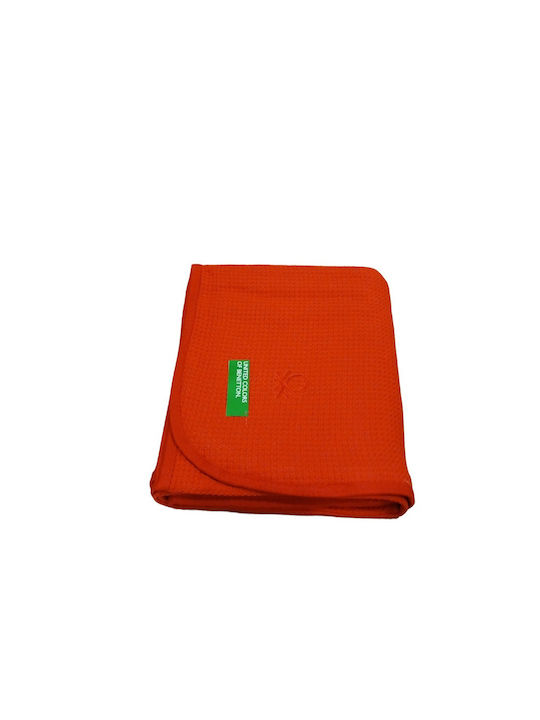 Benetton Pe.b 004 Κουβέρτα Πικέ Μονή 160x240εκ. Κροκί