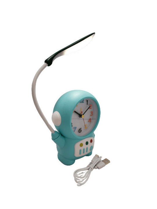 Tabletop Clock with Alarm Light Blue K-5949-1