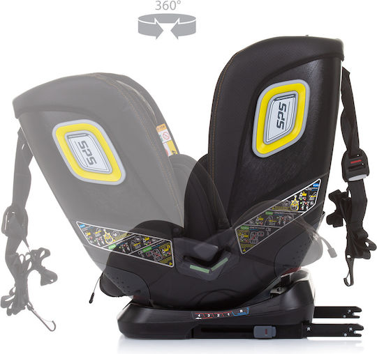 Chipolino Next Gen Детско Столче за Кола i-Размер с Isofix Ebony