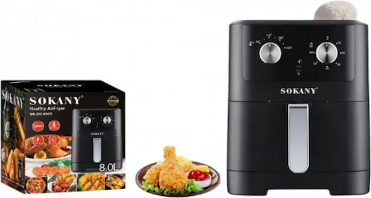 Sokany Air Fryer 8lt Μαύρο SK-ZG-8045