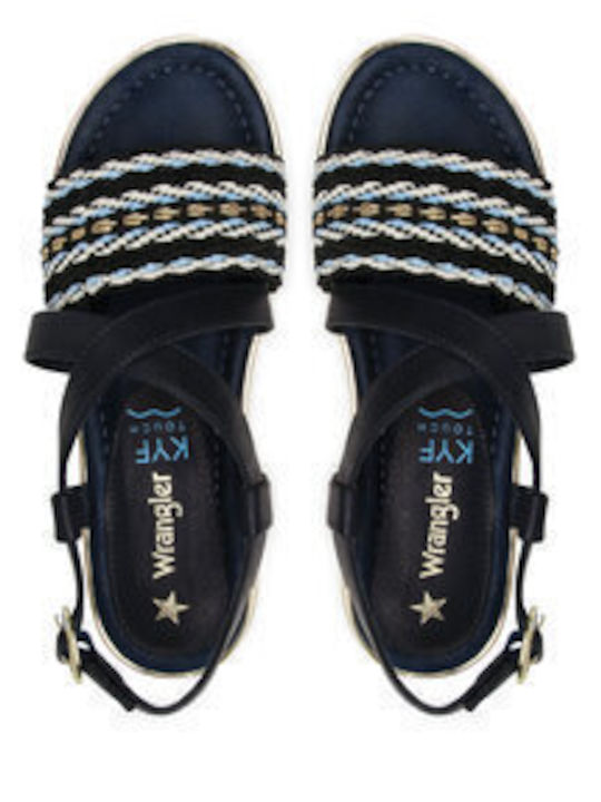 Tais Women's Flat Sandals in Navy Blue Color