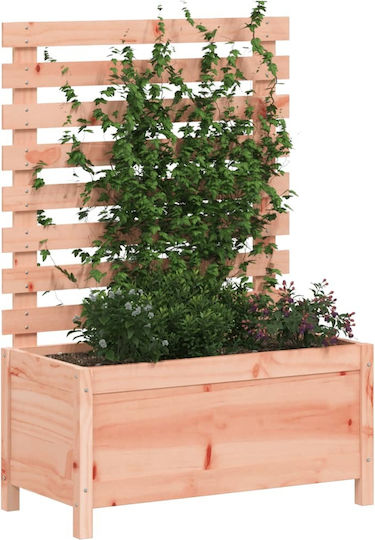 vidaXL Solid Wood Planter Box Wooden Beige 79x39.5x114cm.