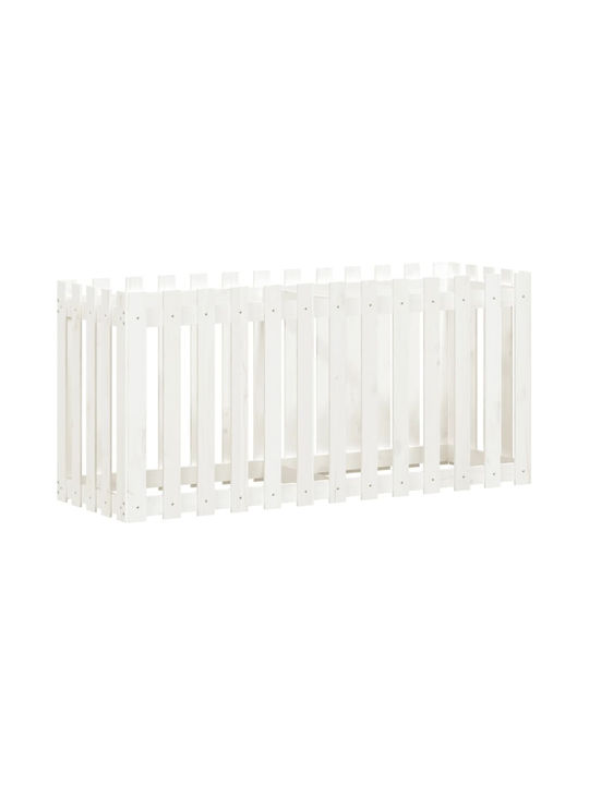 vidaXL Erhöht Blumenkasten Hölzernes White 150x50x70cm.