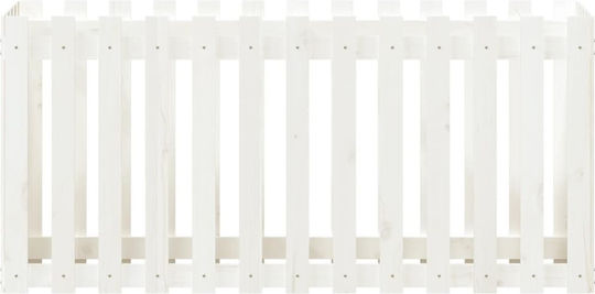vidaXL Повдигната Кутия за саксии Дърво Бял 150x50x70см.