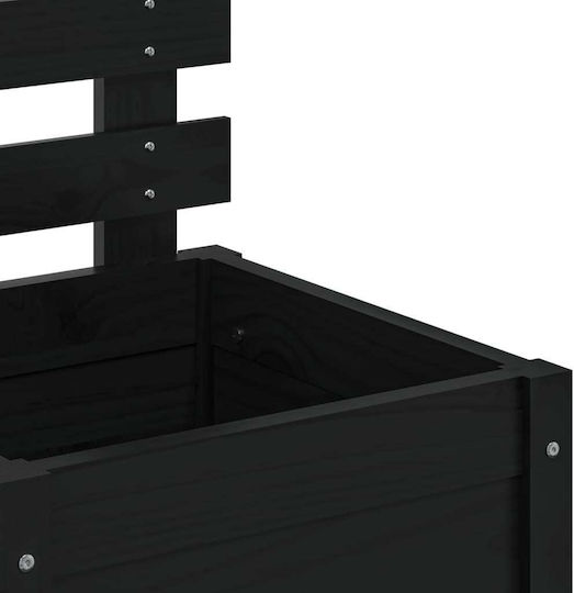 vidaXL Lemn masiv Planter Box Lemn Întuneric 39x39.5x114cm.