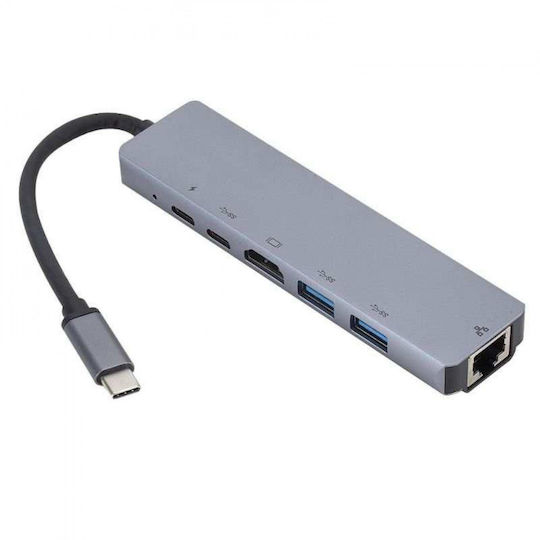 USB-C / USB-A Docking Station με 4K PD Ethernet (610040)