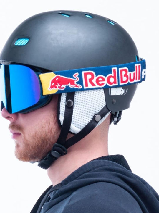 Red Bull Spect Ski & Snowboard Goggles for Adults with Mirror Lens in Blue Colour