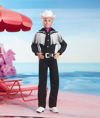 Barbie Συλλεκτική Κούκλα Ken Wearing Black And White Western Outfit για 3+ Ετών