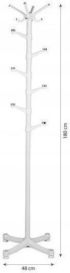 Metallic Coat Rack White White 48x48x180cm