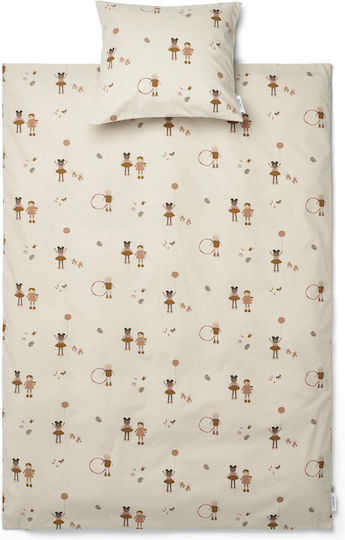 Liewood Set Cearceaf Pentru Bebeluş Cu Faţă De Pernă Doll Bej 100x140cm