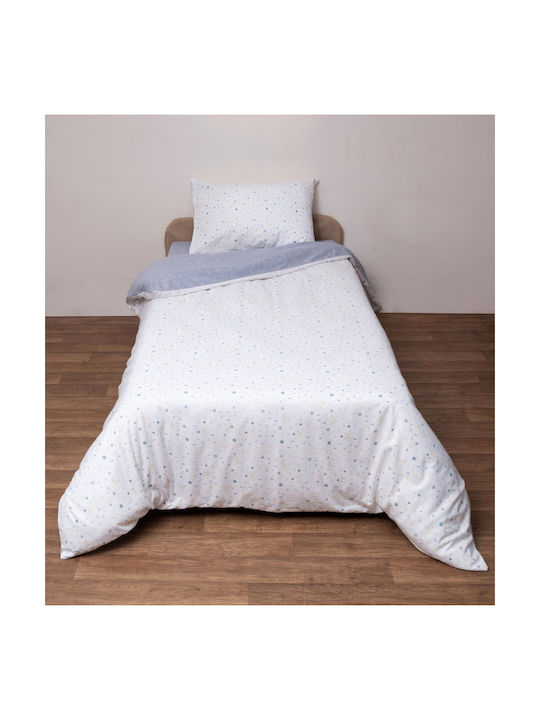 Viopros Set Baby Duvet Cover with Pillowcase White 120x160cm