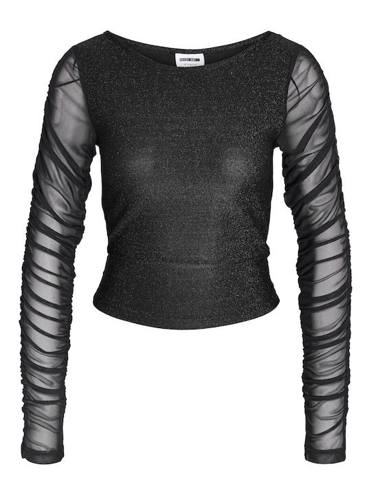 Noisy May Women's Blouse Long Sleeve Black