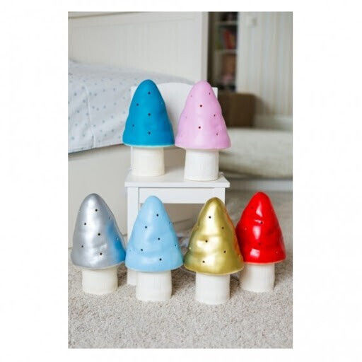 Egmont Led Kids Decorative Lamp Bedside Lamp Mushroom Gold 15x15x28εκ.
