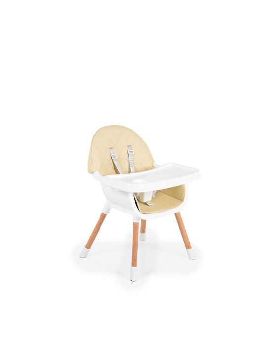 Cangaroo Gelato Baby Highchair 2 in 1 with Adjustable Height Beige