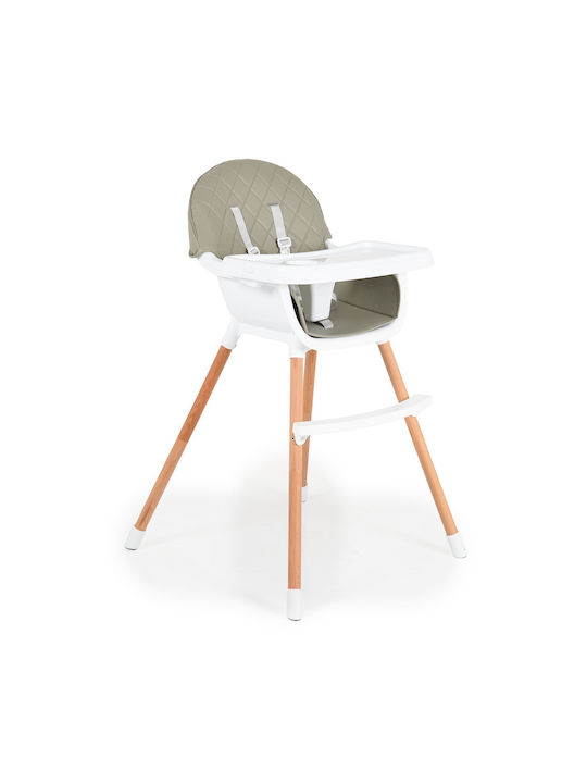 Cangaroo Gelato Highchair 2 in 1 with Adjustable Height Gray