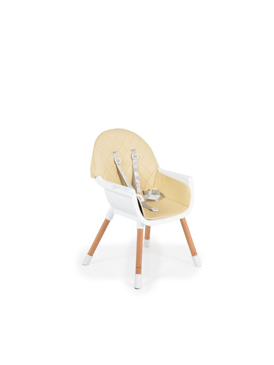 Cangaroo Gelato Baby Highchair 2 in 1 with Adjustable Height Beige