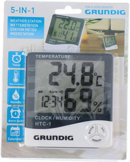 Grundig 14624 Digital Termometru & Higrometru pentru utilizare în interior