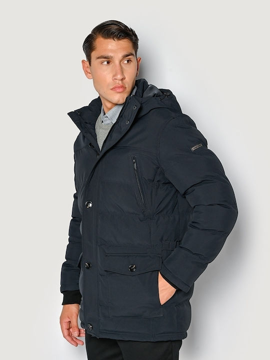 Sogo Herren Winter Jacke Lässig Μπλε