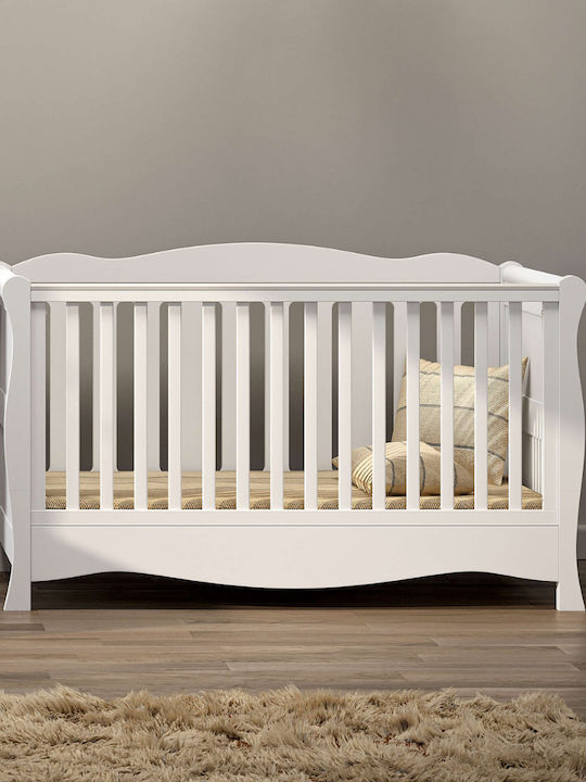 Casababy Κούνια Oxford Λευκή με Στρώμα