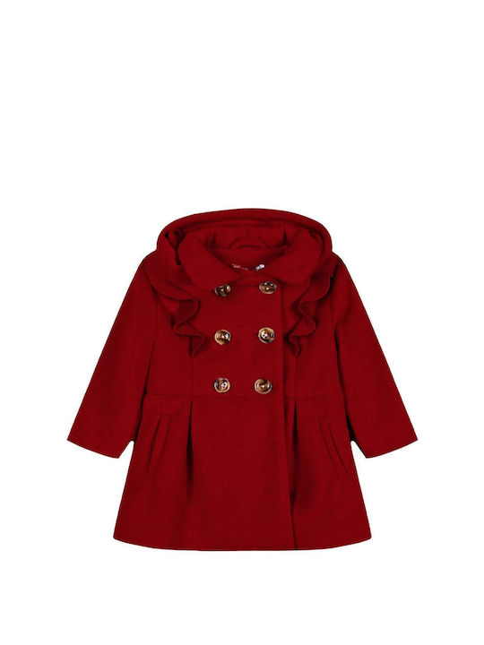 Energiers Kids Coat with Hood Cherry