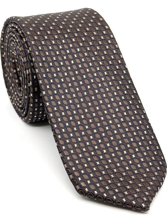 Legend Accessories Тип Micro Комплект Мъжки Кравати Отпечатани в Кафяв Цвят