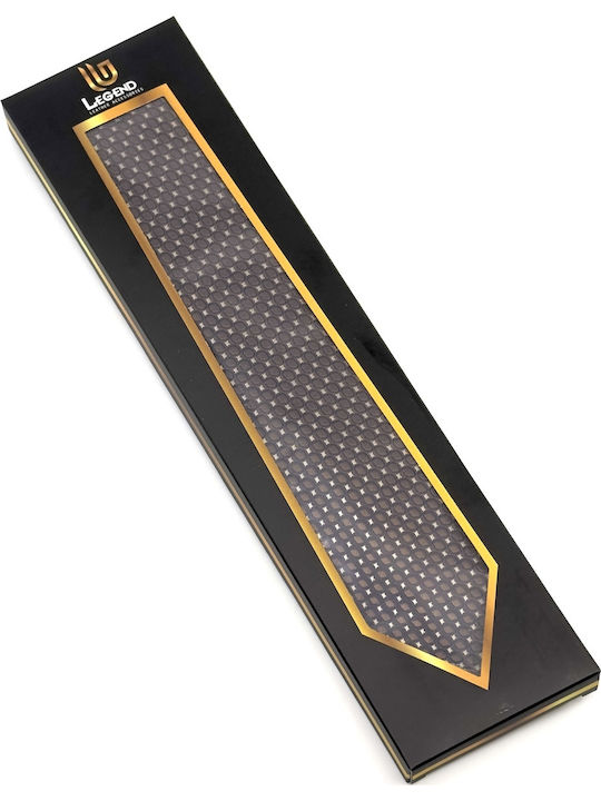 Legend Accessories Тип Micro Комплект Мъжки Кравати Отпечатани в Кафяв Цвят