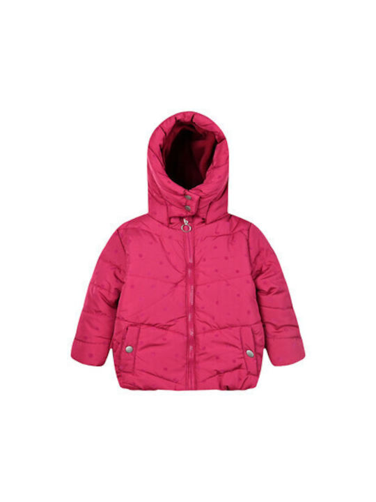 Energiers Kids Quilted Jacket with Hood Ορχιδέα