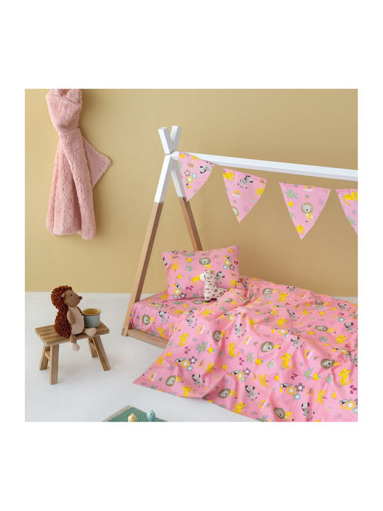 Palamaiki Duvet Crib Cotton My Kingdom Fuchsia 110x150cm