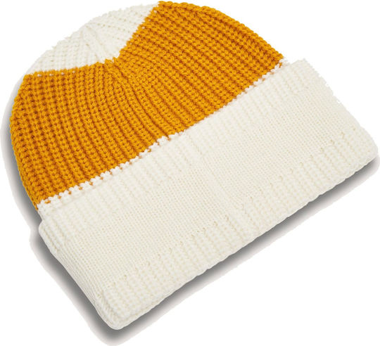 Beanie Unisex Σκούφος Πλεκτός σε Λευκό χρώμα