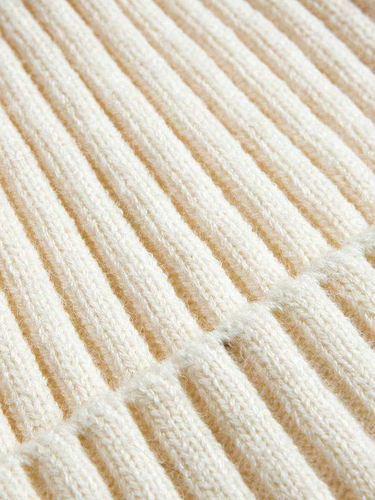 Verde Knitted Fleece - Polar Beanie Cap White